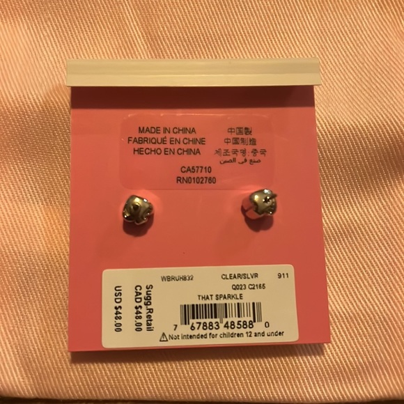 Nwt Kate Spade Rhinestone Studs - Picture 3 of 4